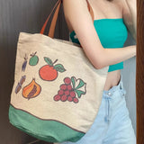 KYLETHOMASW  -  Patchwork Contrast Color Vintage Printing Shoulder Bags High-capacity Streetwear Shpping Underarm Bag Women Y2k Casual Handbags