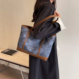 Kylethomasw Fashion Commuter Large Capacity Women's Bag Autumn New Casual Shoulder Bag Denim Butot Bag