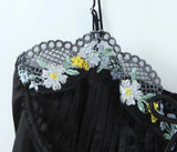 KYLETHOMASW  -  layered ruffle women Dress ruched beige floral party dress puff sleeves ribbon ties chic summer dress new