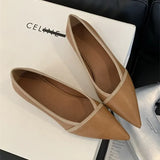 KYLETHOMASW  -  Luxury Designer Elegant Pointed Toe Women Pumps 2024 Autumn Comfort Soft Leather Wedge Shoes Women Shoes Office Flats Loafers