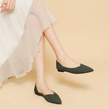 KYLETHOMASW  -  New Women D'orsay Flats Shoes Stretch Soft Ballerinas Loafers Femmes Pointed Toe Slip On Moccasines Fly Weaving Princess Ballets