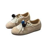 KYLETHOMASW  -  Retro Sporty Thick Bottom Breathable Heightening Shoes Vintage Dequn Round Toe Low Heel Comfortable All Season Women's Shoe