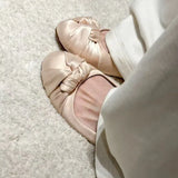 KYLETHOMASW  -  New French High-End Satin Slip-On Shoes for Women, Niche Twisted Round-Toe Flat Evening Ballet Shoes