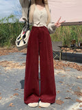 Kylethomasw High Waist Casual Female Trousers Pocket Fashion Loose Wide Leg High Street Y2k Women's Pants Autumn Solid Pants New