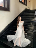 KYLETHOMASW  -  Spring Summer French Fashion Elegant Evening Gown Women's Backless Sexy Tulle Bandeau Party Dress Chic High-end Banquet Gown