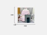 KYLETHOMASW  -  Plaid Strawberry Bow Mochila Korean Style Cute Teenage Girls Student Bag Mochilas Mujer New Bolsas Bags for Woman Backpack
