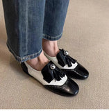 KYLETHOMASW  -  Women Flats Loafers Shoes Designer Casual Mary Jane Summer 2025 Dress Women Sandals Walking Pu Leather Lolitas Round-toed Shoes