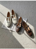 KYLETHOMASW  -  Fashion Pointed Toe Buckle Strap Flat Shoes 2025 Roman Retro Solid Color Casual Shallow Mouth Flats Comfy Soft Women Flat Shoes