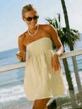 KYLETHOMASW  -  Summer New Style Pure Cotton Camisole Dress Resort Style Loose Short A-line Skirt for Women
