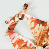 KYLETHOMASW  -  French vacation style twisted neck tie flower sexy backless suspender, spicy girl cinched waist slimming casual vest