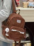 KYLETHOMASW  -  Lace Bow Polka Dot Bag Student Mochila Large Capacity Mochilas Mujer Backpack School Bolsas Feminina Corduroy Bags for Woman