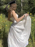 KYLETHOMASW  -  Ladies Floral Print Vacation Slim Fashion Dress Women Sleeveless Backless Maxi Dresses Elegant Evening Party Graduation Robe