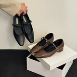 KYLETHOMASW  -  women's slip-on  flats square toe elegant ladies slim daily shoes for woman 2025 autumn