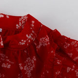 KYLETHOMASW  -  Women's New Round Neck Long-sleeved Open Button Top Skirt Printing Two-piece Sexy Suit