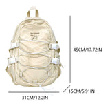 KYLETHOMASW  -  School Bag Aesthetic Students Backbag Large Capacity Knapsack Teenagers Versatile Bookbag Kawaii College Rucksack Daily Backpack