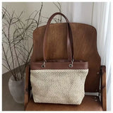 KYLETHOMASW  -  Summer New Fashionable Straw Commuter Tote Bag for Women Retro Single Shoulder Underarm Bags