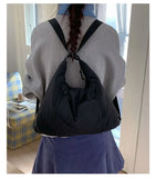 KYLETHOMASW  -  New Solid Simple Zipper Women's Handbags Streetwear Office Lady Shoulder Underarm Bag Y2k Aesthetic Fashion Chic Backpacks