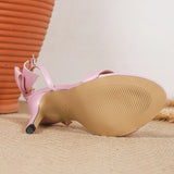 KYLETHOMASW  -  Summer Street Style Fashion Butterfly knot Buckle Strap Women Sandals Thin High Heels Wedding Shoes Zapatos Mujer