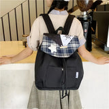 KYLETHOMASW  -  Star Plaid Spliced Mochila Students Bag Original Outdoor Mochilas Mujer College Style Bolsas Bags for Woman Y2k Backpack