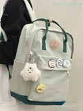 KYLETHOMASW  -  Schoolbag Female High School Students Retro Contrast College Style School Junior Students Casaul Laptop Backpack Girls