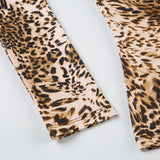 KYLETHOMASW  -  Autumn new retro leopard print long sleeved T-shirt with European and American round neck tight bottom top