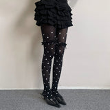 KYLETHOMASW  - Millennium Hot Girl Y2K Polka Dot Lace Stockings Trendy Retro Subculture Sun Protection Pantyhose Summer Women Ins Velvet