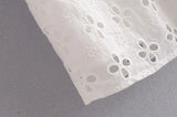 KYLETHOMASW  -  Women White Lace Hollow Out Embroidery With Wire Bra Chest Sling Mini Dress Romantic Backless Sling Party Club Bodycon Dresses
