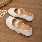 KYLETHOMASW  -  Flat Shoes Women's Widened Fattened Large Size Womens Shoe Mary Jane Shoe Women Retro Versatile Sports  Pumps Flat Ballet Shoes