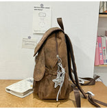 KYLETHOMASW  -  Korean Women Kawaii Ears Backpack Luxury Design Y2k Chic Star Schoolbags for Students Transparent Transparent All Match Ita Bags