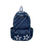 KYLETHOMASW  -  New Star School Bag for Female Japanese Denim Women Backpack High School Teenagers Student Casual Large Capacity Back Pack