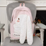 KYLETHOMASW  -  Rabbit Ears Mochila Cute Teenage Girls Bag Student Mochilas Mujer Preppy Style Bolsos High Capaci Backpack Bolsas Feminina
