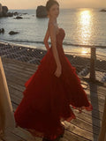 KYLETHOMASW  -  Elegant Ruffles Birthday Party Dress Korean Spaghetti Strap Sleeveless Princess Evening Dresses Summer Holiday Beach Vestidos