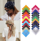 Kylethomasw Fashion Scarf Bandana Headwraps For Women Girls Kids Vintage Four Seasons Square Hair Scarve Sports Hairscarf Bohemian Headbands