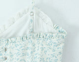 KYLETHOMASW  -  Vintage Floral Print Holiday Sexy Sweet Camis Women Lacing Up Bandage Back Summer Tops