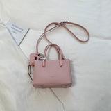 KYLETHOMASW  -  Women Mini PU Leather Tote Bag Female New Cute Crossbody Bags Lady Fashion Luxury Solid Color Simple Handbags and Purses