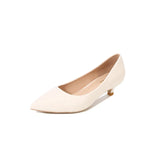 KYLETHOMASW  -  elegant ladies patent leather shoes pointed toe candy color low heel pumps women shallow mouth single leather pumps big size 43