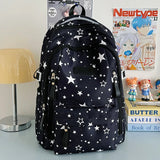 KYLETHOMASW  -  Star Print Mochilas Mujer High Capacity Mochila University Student Bag Casual Fresh Sweet Backpack Korean Ins Bags for Woman