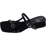 KYLETHOMASW  -  Summer Women Fashion Open Toe Slippers Casual Thick Heel Beach Vacation Slides Party Dress Shoes