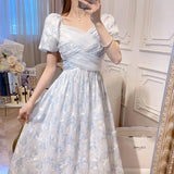 KYLETHOMASW  -  2025 Summer New Palace French Romantic Elegance First Love Fairy Dresses Goddess Gentle Princess Beautiful Vestido