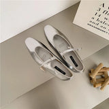 KYLETHOMASW  -  Spring Autumn Flat mary janes shoes woman candy color soft leather ballet flats ankle strap comfy mocaasins for woman