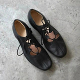 KYLETHOMASW  -  Ballet Shallow Flat Shoes Soft Commuting Casual Shoes 2025 Spring and Autumn Retro Cross-laced Flat Mary Jane Shoes