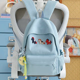 KYLETHOMASW  -  Kawaii Style Animal Embroidery Backpack Girls Multi Pocket Casual Outdoor Travel School Bag New Trend Book Back Packs