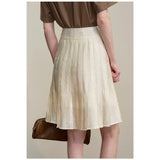 KYLETHOMASW  -  Women High Waist Pleated A Line Mini Skirt Slim Petite Casual College Style Summer Bottoms S 3XL