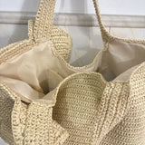 KYLETHOMASW  -  Cute Elephant Shape Straw Tote Bag Hand Woven Beach Bag With Blue Floral Decor Mini Elephant Pendant Handheld Shoulder Bag