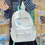 KYLETHOMASW  -  Women Teen Girls Plaid Backpack Cute Casual School Travel Daily Daypack Unbranded New Tend School Cute Travel Back Packs