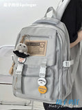 KYLETHOMASW  -  Schoolbag Female College Students Retro Simple Computer Backpack Junior High School Student Large-capacity Travel Backpack Male