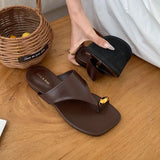 KYLETHOMASW  -  Luxury Summer Beach Female Slides Ladies Flats Slippers Shoes Fashion Metal Women Flats Slippers Shoes Sandals Flip flops