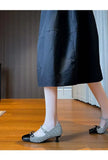 KYLETHOMASW  -  Shoes Woman Mixed Colors Autumn Bow-Knot Casual Female Square Toe New Buckle Moccasin Women Pumps