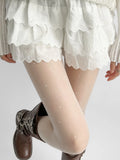KYLETHOMASW  -  Polka Dot Silk Stockings Spring Collection Women's Thin 0D Anti-Catch  Knot Sexy White Pantyhose Night Study Room