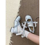 KYLETHOMASW  -  Women's Fashion Thick Bottom Heightening Sweet  Knot Single Shoes Summer New Style Versatile with Skirts Mary J...